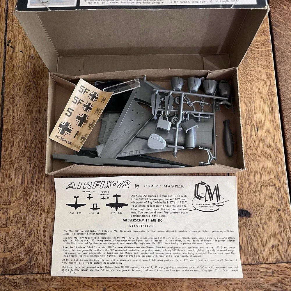 Airfix Craft Master 1/72 Scale Planes Me-110 Messerschmitt And P-47D Thunderbolt